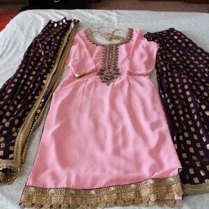 Pink & Purple Sharara